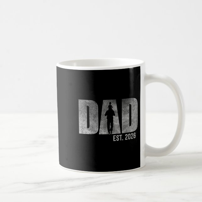 Dad Est. 2026 Father 2026 Loading New Dad 2026  Kaffemugg (Höger)