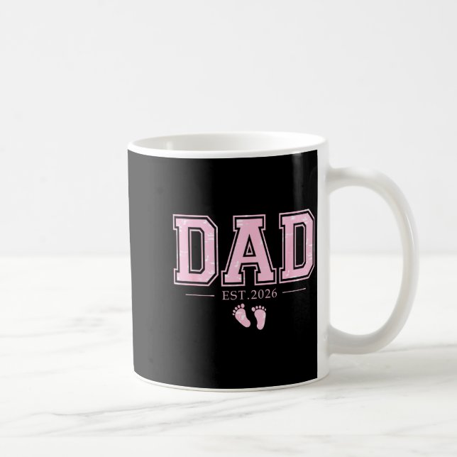 Dad Est 2026 Father's Day First Time Dad Of Girl N Kaffemugg (Höger)