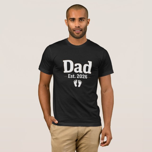 Dad Est. 2026 Tshirt T Shirt (Hel framsida)
