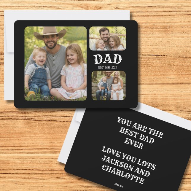 Dad Est 3 Photo Julkort (Skapare uppladdad)