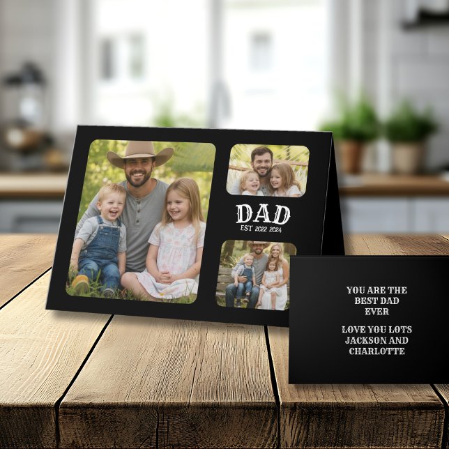 Dad Est 3 Photo Kort (Skapare uppladdad)