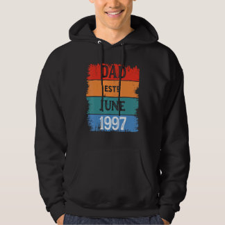 Dad Est June 1997 Proud Papa Grandpa Best Daddy Le Hoodie