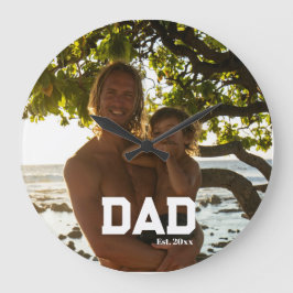 Dad Est Photo Customizable Year Father's Day Stor Klocka