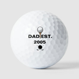 Dad Est Since Year Classic Golf Emblem