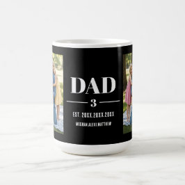 Dad Est. Year Name Number Bold Font Photo Kaffemugg