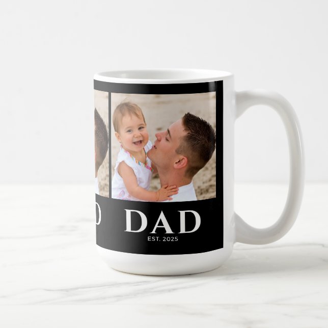 Dad Established Black 3 Photo Kaffemugg (Höger)
