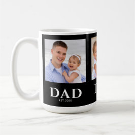 Dad Established Black 3 Photo Kaffemugg