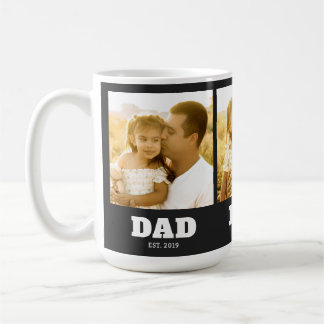 Dad Established Black Bold 3 Photo Kaffemugg