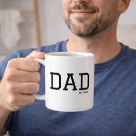 Dad Established Customizable Year Father's Day  Kaffemugg