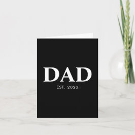 Dad Established Minimal Simple Fathers Day Kort