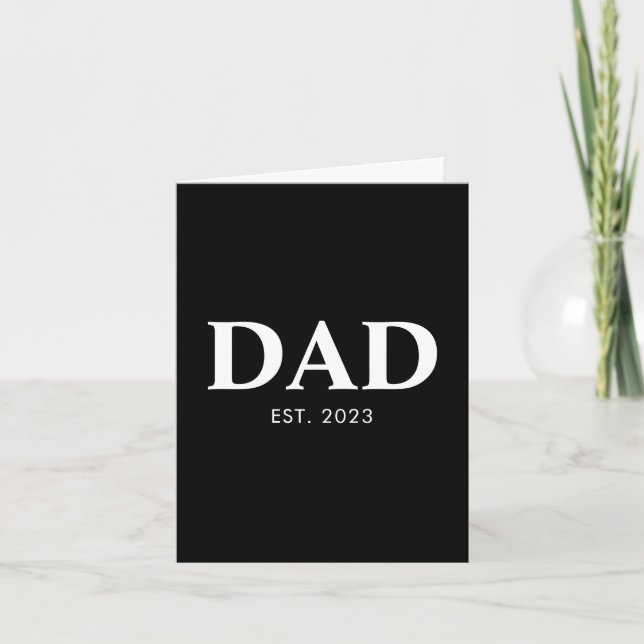 Dad Established Minimal Simple Fathers Day Kort (Framsida)