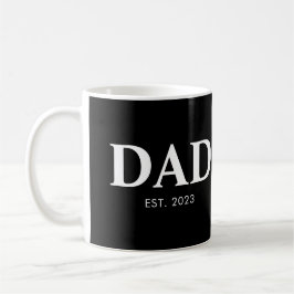 Dad Established Minimal Simple Text Est Year Kaffemugg