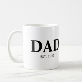 Dad Established Minimal Simple Text Est Year Kaffemugg