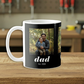 Dad Established Modern 3 Photo Kaffemugg