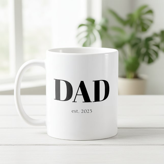 Dad Established New Dad Gift Coffee Mug Kaffemugg (Skapare uppladdad)