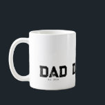 Dad Established New Dad Gift Kaffemugg<br><div class="desc">Dad Established New Dad - Minimal Simple Bold Black Dad Typography - Add your custom "Est" established year date when your first child was born. Add additional years for each child.</div>