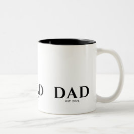 Dad Established New Dad Gift Två-Tonad Mugg