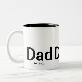 Dad  Established New Dad Gift  Två-Tonad Mugg
