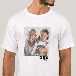 Dad Established Personalized Photo T Shirt