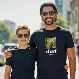 Dad Established Photo Father's Day T Shirt