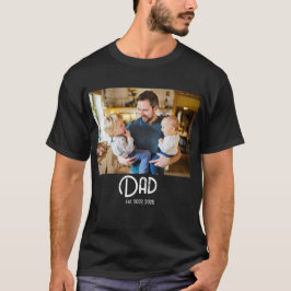 Dad Established Photo Grunge text T-Shirt