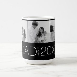 Dad Established Three-Photo Modern Design Kaffemugg