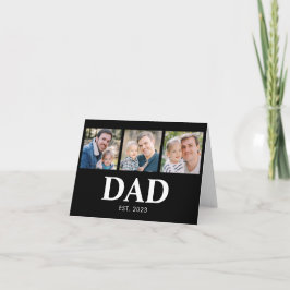 Dad Established Year 3 Picture Fathers Day Kort