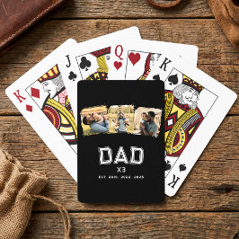 Dad Established Years Bold New Dad 3 Photo Casinokort