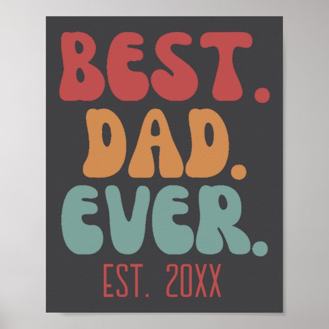 Dad Ever Retro Vintage Font Fathers Day  Poster (Framsidan)