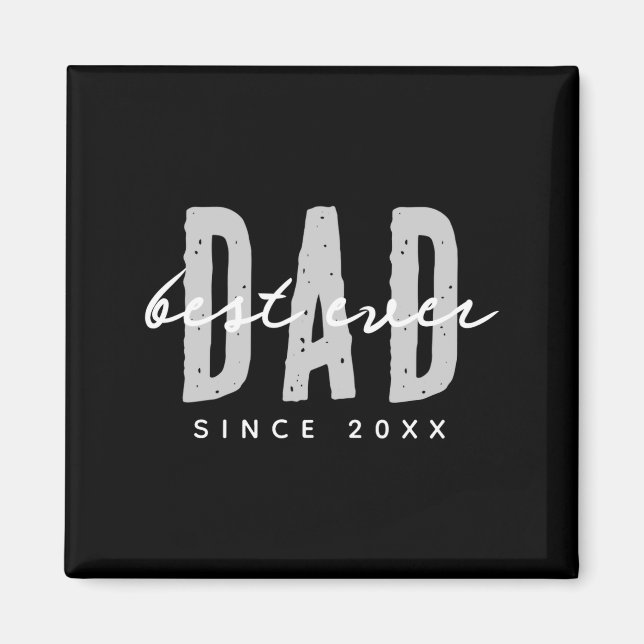 Dad Ever Since 20xx Modern Simple Preppy  Magnet (Framsidan)
