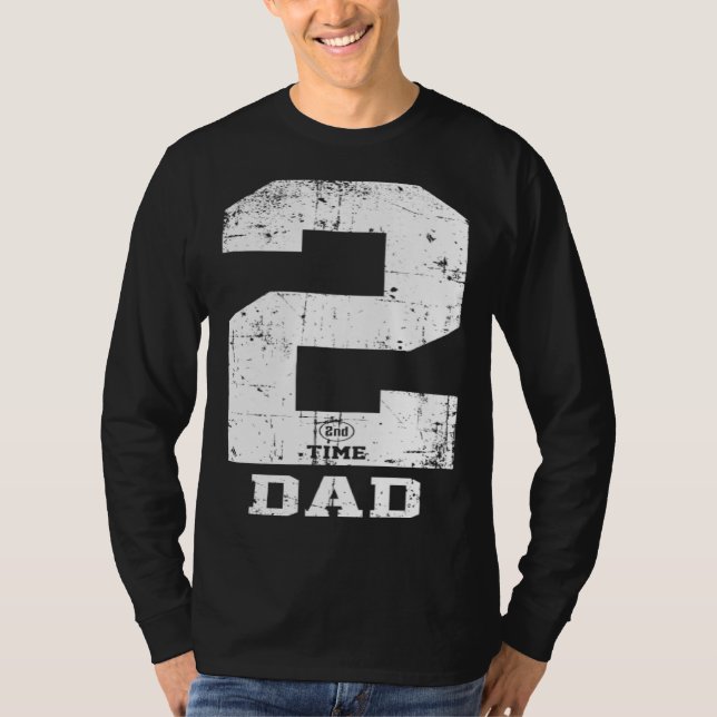 Dad Expecting second time baby number 2 announceme T Shirt (Framsida)