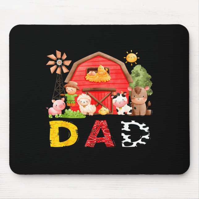 Dad Farm Cow Birthday Boy Matching Family Matching Musmatta (Framsidan)