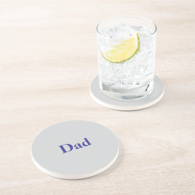 Dad Father's Day Gray Coaster Underlägg (Sidan)