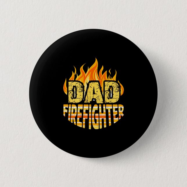 Dad Firefighter Fireman Gift Proud Firefighter Quo Knapp (Framsida)