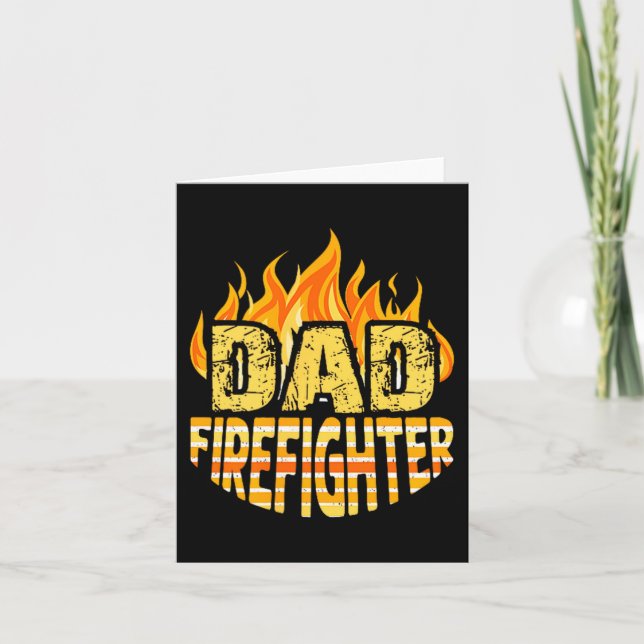 Dad Firefighter Fireman Gift Proud Firefighter Quo Kort (Framsida)