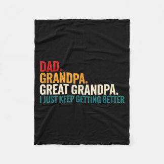 Dad Grandpa Great Grandpa Funny Saying - Dad I Jus Fleecefilt