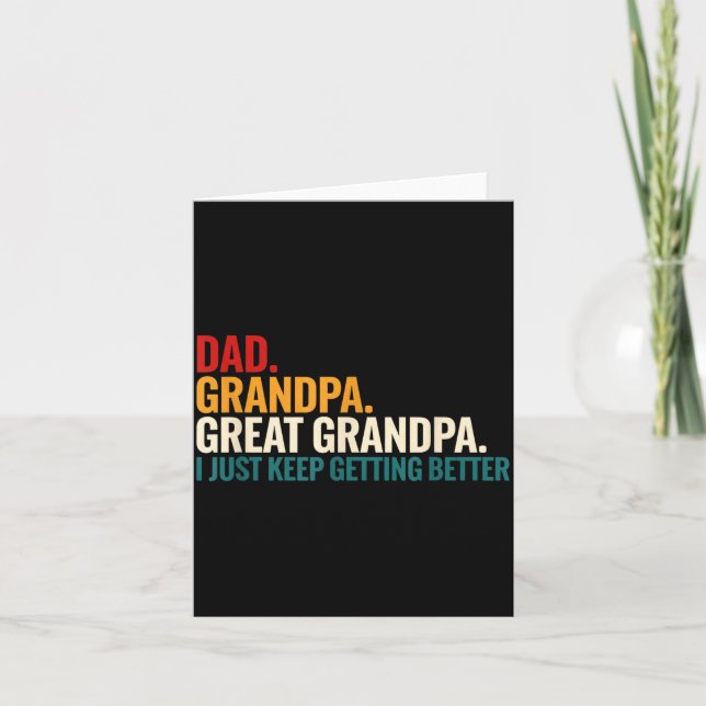 Dad Grandpa Great Grandpa Funny Saying - Dad I Jus Kort (Framsida)