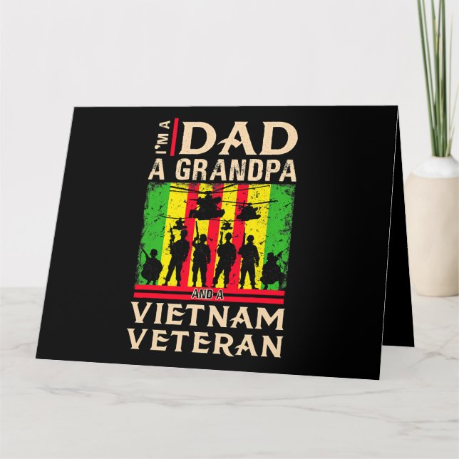 Dad Grandpa Vietnam Veteran Shirts veteran fathers Kort (Framsida)