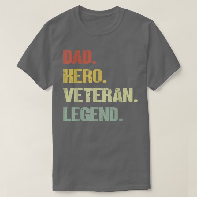Dad hero veteran legend  t shirt (Design framsida)