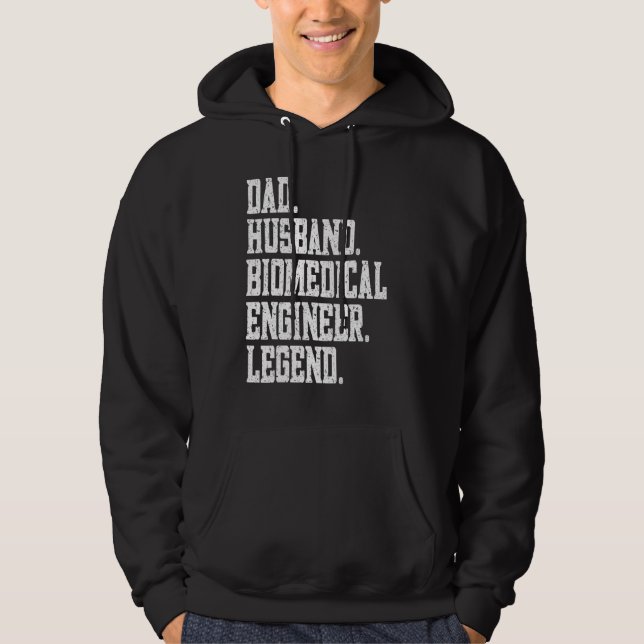 Dad Husband Biomedical engineer Legend Hoodie (Framsida)