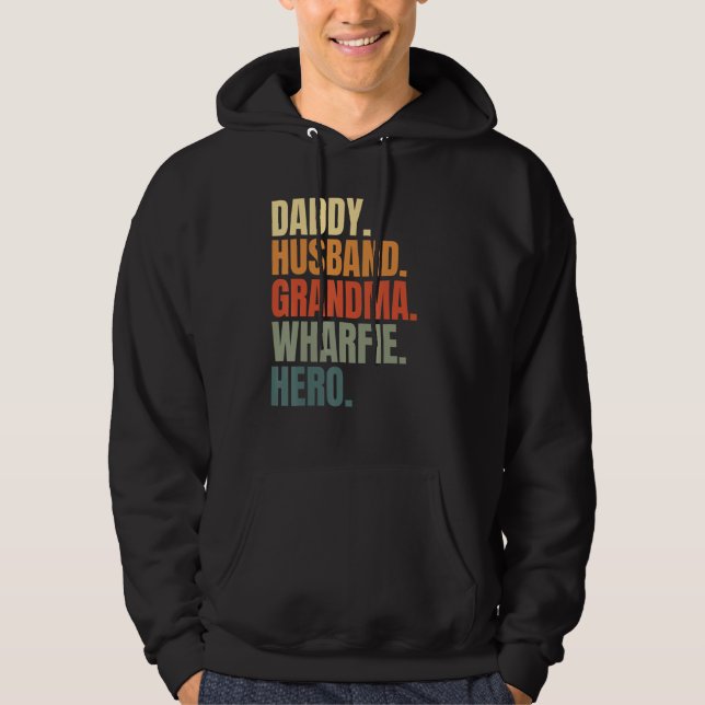 Dad husband grandpa wharfie legend dockworker long hoodie (Framsida)