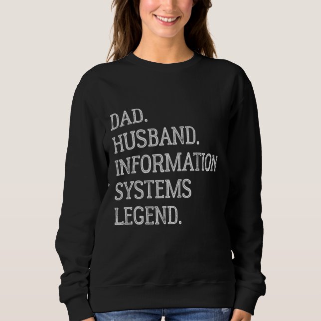 Dad Husband Information Systems Legend T Shirt (Framsida)