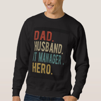 Dad Husband It Manager Hero Lång Ärmad Tröja