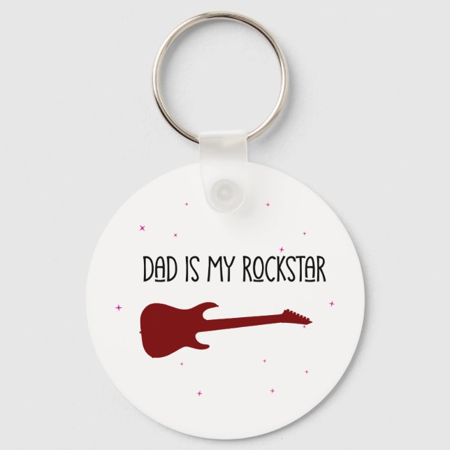 Dad is my rockstar nyckelring (Framsida)