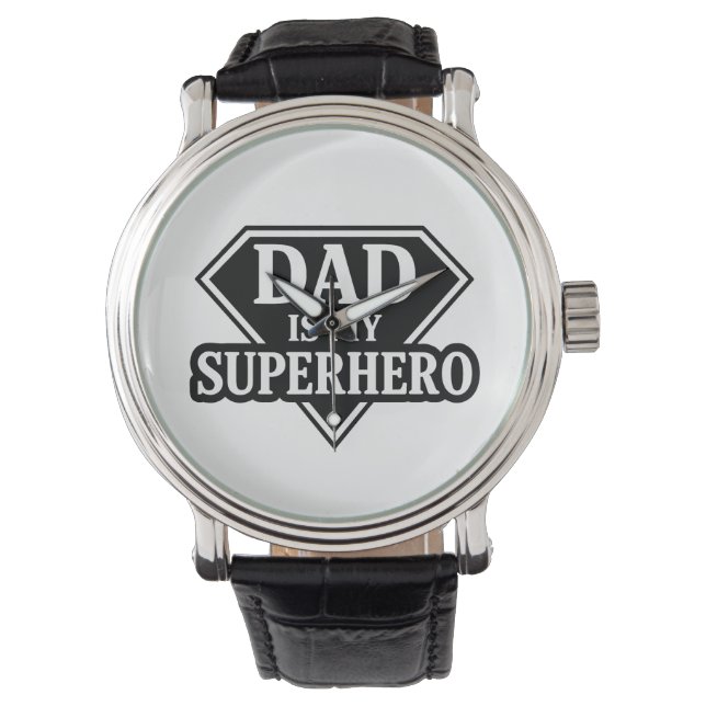 Dad is my superhero armbandsur (Framsida)