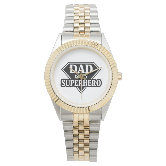 Dad is my superhero armbandsur (Framsida)