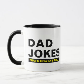 Dad Jokes Mug Funny Slogan Humor Gift Mugg