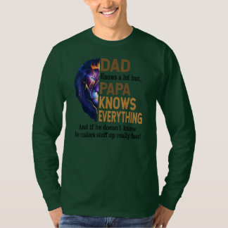 Dad know A Lot But Papa Knows Everything Father T Shirt