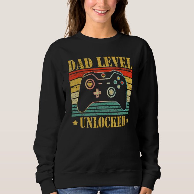 Dad Level Unlocked 2023 Gamer Pregnancy Soon To Be T Shirt (Framsida)