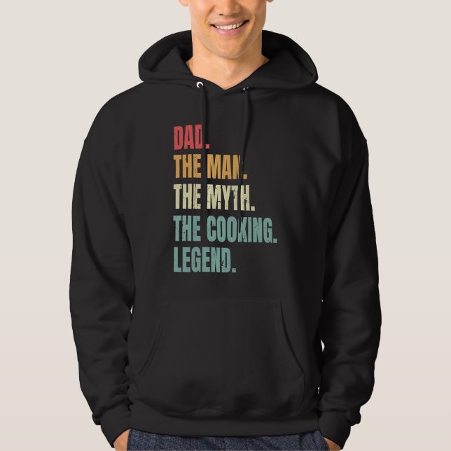 Dad Man Myth Cooking Legend  Fathers Best Cook Dad Hoodie (Framsida)